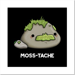 Moss-tache Funny Moustache Pun Posters and Art